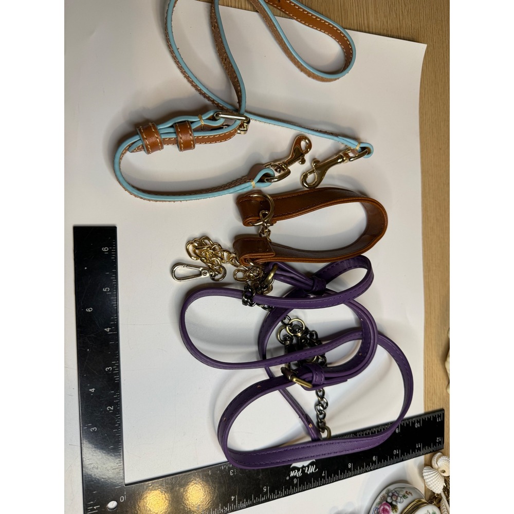 Lot of 3 Replacement Purse Straps Crossbody Shoulder Handbag Blue Brown Purple